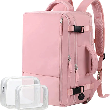 Extra Large Travel Backpack for Women,Carry on Backpack,17 Inch Laptop Backpack,Hiking Backpack,School Bag,Pink