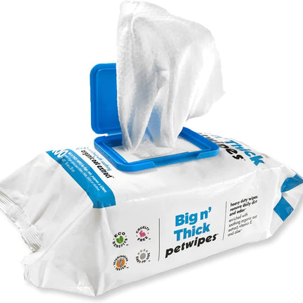 Pet Wipes for Dogs and Cats, 400 Wipes - Large Pet Wipes for Dogs and Cats - Cleans Ears, Face, Butt, Body and Eye Area - Convenient, Ideal for Home or Travel - 4 Packs of 100 Wipes