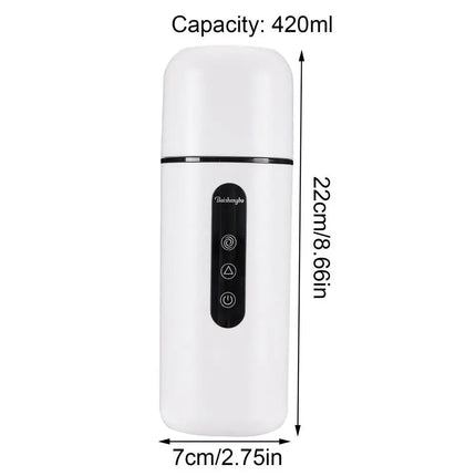 Car Electric Kettle Heated Water Cup 12V/24V Portable Universal Travel Cup with Automatic Stirring Function 420Ml Car Kettles