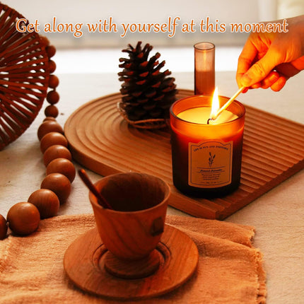 Scented Candles for Home, Lemon & Lavender Aromatherapy Candles, Natural Soy Wax Candles with Essential Oils, Beeswax Scented Candles, Jar Candle Gifts for Women, Relaxing Soy Candles 9.2Oz