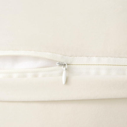 Decorative Pillow Covers 18X18 Cream White Throw Pillows Pack of 2 Cozy Soft Pom-Poms Velvet Couch Pillow Covers Home Decor for Farmhouse Cushion Sofa Bedroom