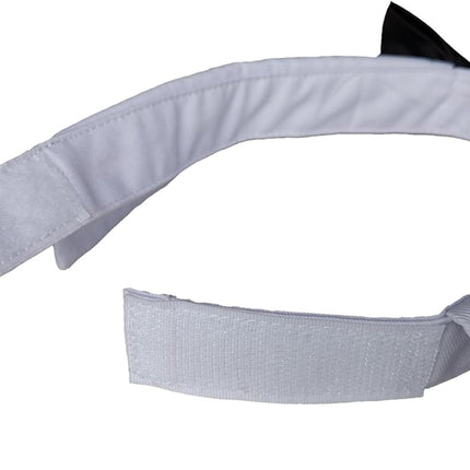 Dog Necktie Pet Tuxedo Cotton Collar with Black Tie for Small Medium and Large Dogs (S)