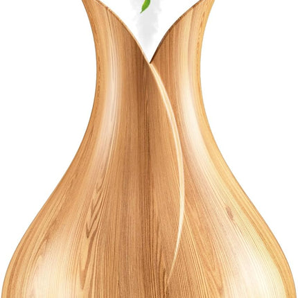 Essential Oil Diffusers, Cute Small Aromatherapy Diffuser with 3 Timers＆ 7 Ambient Light, Ultra-Quiet Oil Diffuser for Room Home Office(150Ml), Wood